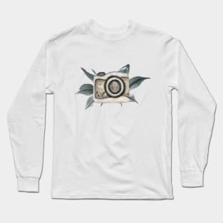 Watercolor Vintage boho Camera.Cartoon camera Long Sleeve T-Shirt